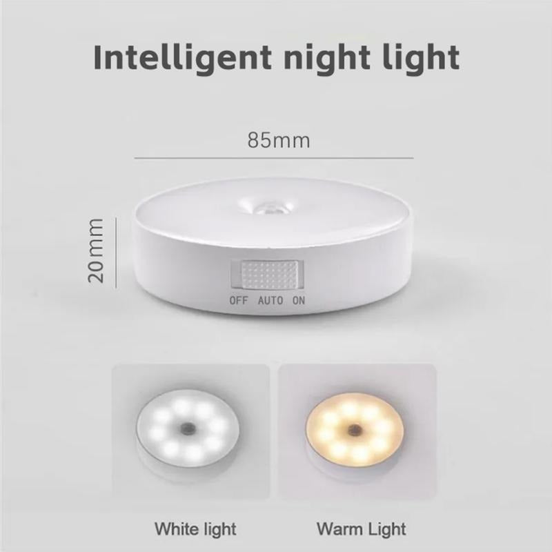 LED Motion Sensor Night Light | USB Rechargeable Lamp