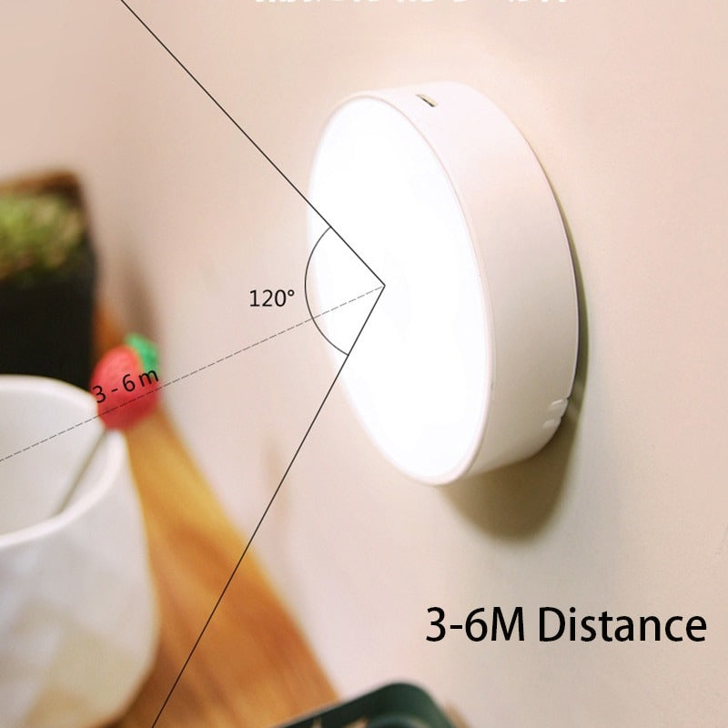 LED Motion Sensor Night Light | USB Rechargeable Lamp