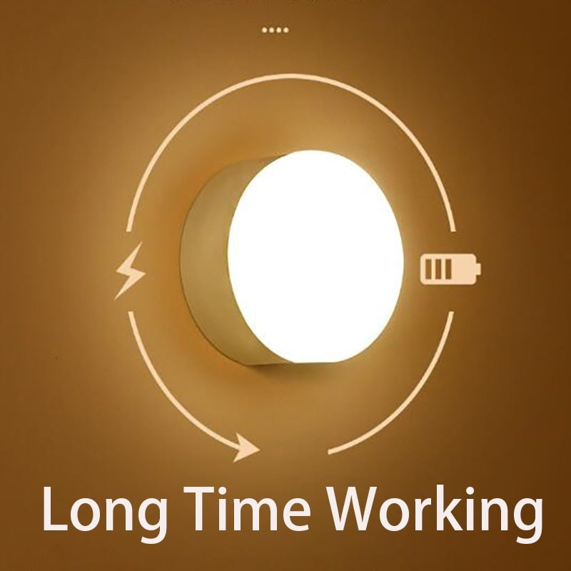 LED Motion Sensor Night Light | USB Rechargeable Lamp