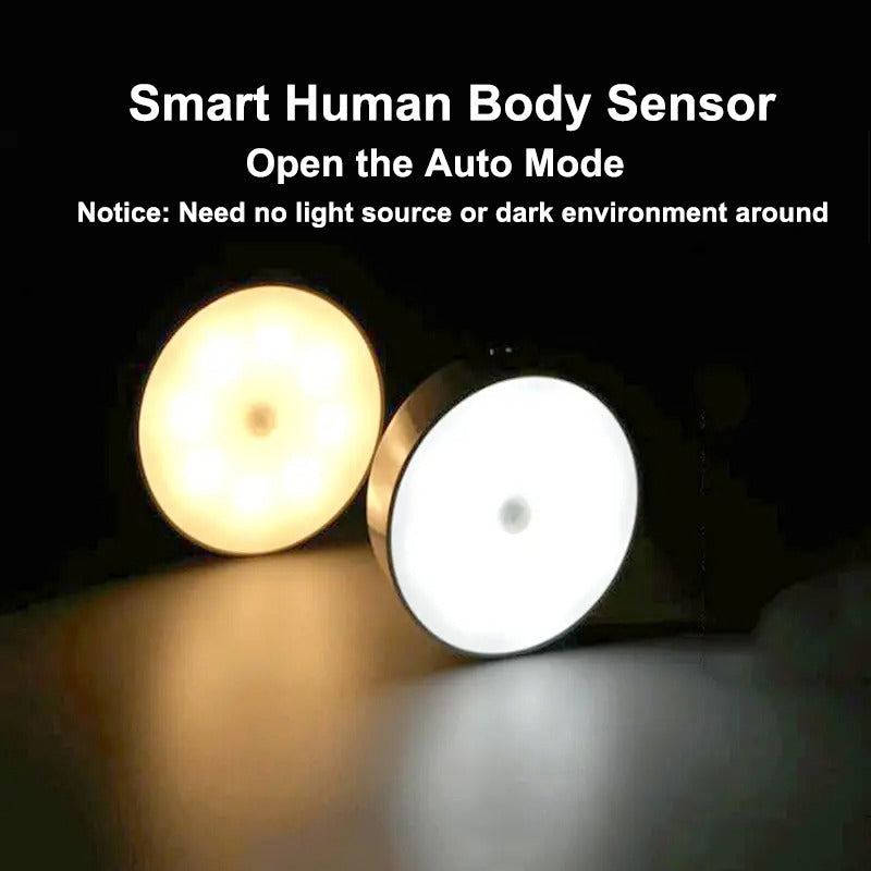 LED Motion Sensor Night Light | USB Rechargeable Lamp