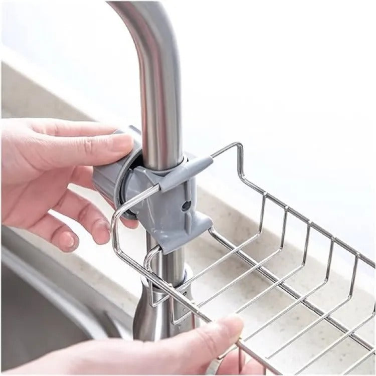 Stainless Steel Faucet Sponge Holder | Kitchen Sink Organizer